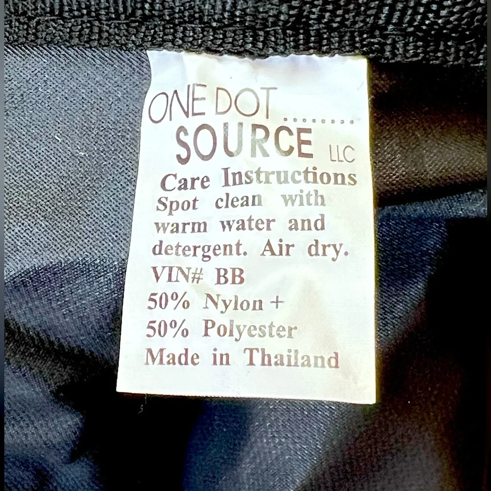 Vintage Dark Black Large Duffel Bag for Travel or Sports.  New without Tags.